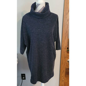 Everly Tunic Sweater Navy Medium Polyester Blend Ladies